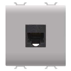PRESA RJ45 - CATEGORIA 5e - UTP - 2 MODULI - NATURAL BEIGE SATINATO - CHORUSMART