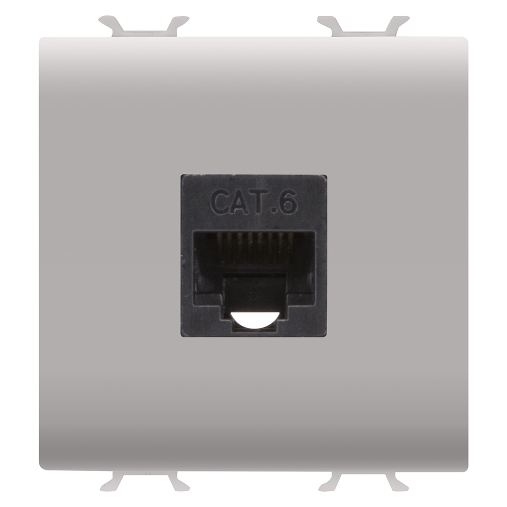 PRESA RJ45 - CATEGORIA 6 - UTP - 2 MODULI - NATURAL BEIGE SATINATO - CHORUSMART