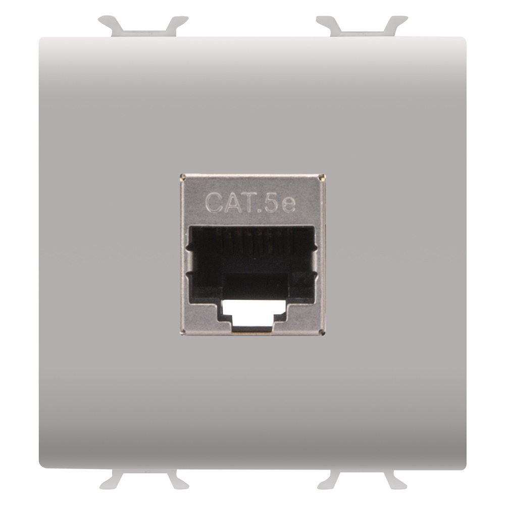 PRESA RJ45 - CATEGORIA 5e - FTP - 2 MODULI - NATURAL BEIGE SATINATO - CHORUSMART