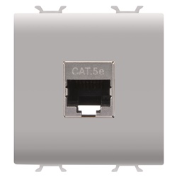 PRESA RJ45 - CATEGORIA 5e - FTP - 2 MODULI - NATURAL BEIGE SATINATO - CHORUSMART