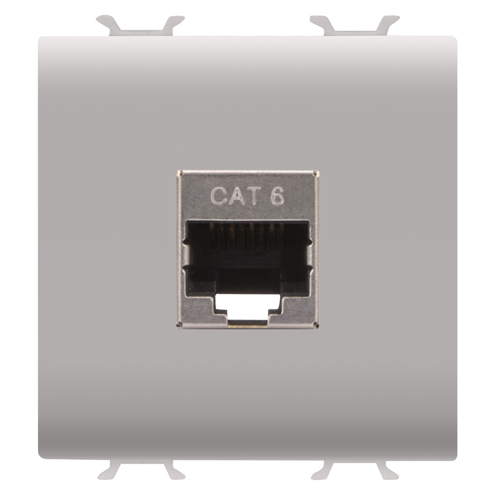 PRESA RJ45 - CATEGORIA 6 - FTP - 2 MODULI - NATURAL BEIGE SATINATO - CHORUSMART