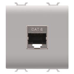 PRESA RJ45 - CATEGORIA 6 - FTP - 2 MODULI - NATURAL BEIGE SATINATO - CHORUSMART