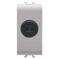 Connettore circuiti fonici 1 modulo beige alta qualità per installazioni elettriche audio