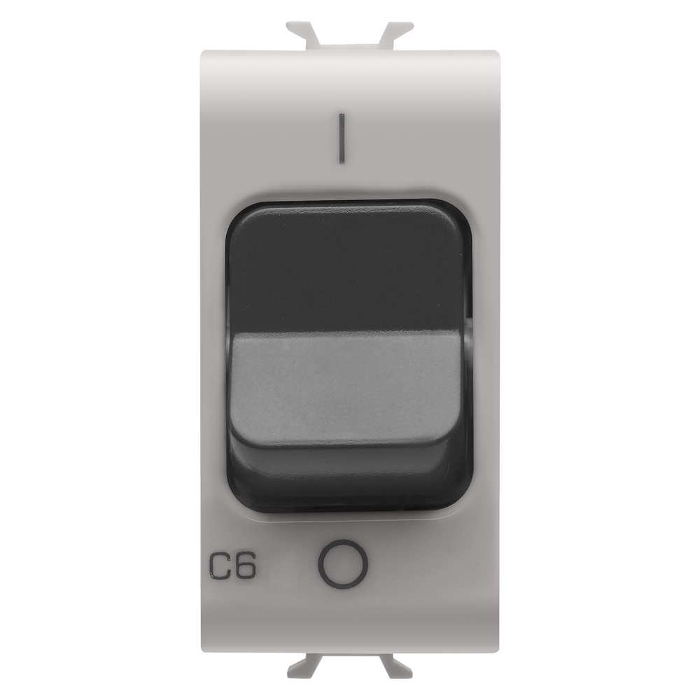 Interruttore magnetotermico 1 polo C6 3kA 230V AC 1 modulo beige