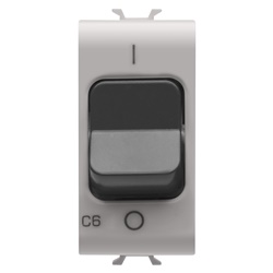 Interruttore magnetotermico 1 polo C6 3kA 230V AC 1 modulo beige