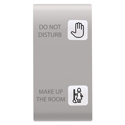 TASTO INTERCAMBIABILE PER PULSANTIERA - SOLUZIONE PER HOTEL - 2 LENTI - DND+MUR - 1 MODULO - NATURAL BEIGE - CHORUSMART