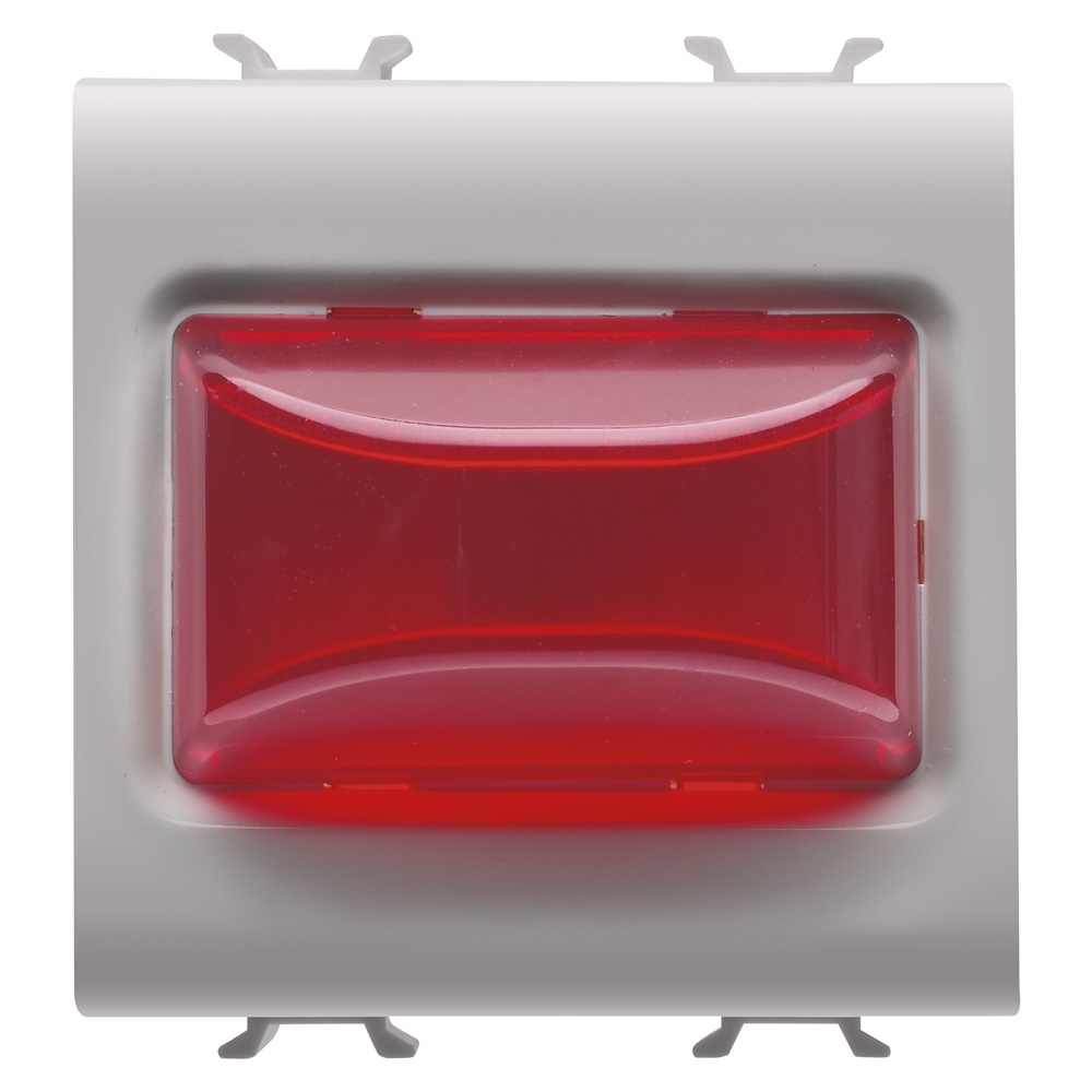 Spia sporgente rossa 3W 2 metri colore beige per applicazioni elettriche sicurezza e visibilità