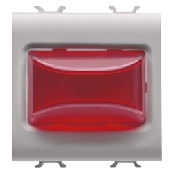 Spia sporgente rossa 3W 2 metri colore beige per applicazioni elettriche sicurezza e visibilità