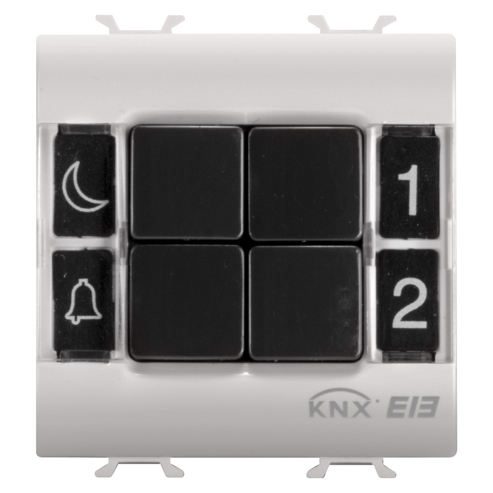 PULSANTIERA - KNX - 4 CANALI - 2 MODULI - NATURAL BEIGE - CHORUSMART