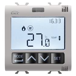 TERMOSTATO CON GESTIONE UMIDITÀ - KNX - 2 MODULI - NATURAL BEIGE - CHORUSMART
