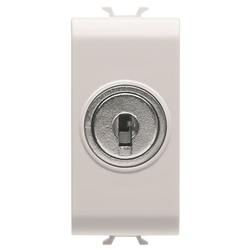 Deviatore 1 modulo 1 polo 10AX con chiave finitura bronzo satinato per impianti elettrici residenziali