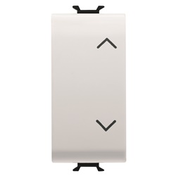 Pulsante elettrico 1 modulo 1 polo NA+NA 10A interbloccato per controllo impianti elettrici