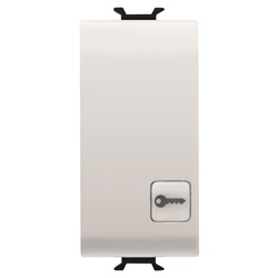 Pulsante elettrico 1 modulo 1 polo NA 16A chiave controllo applicazioni domestiche professionali