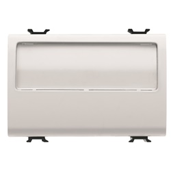 Pulsante 3M 1 Polo NA 10A con Targa Porta Illuminazione per Impianti Elettrici