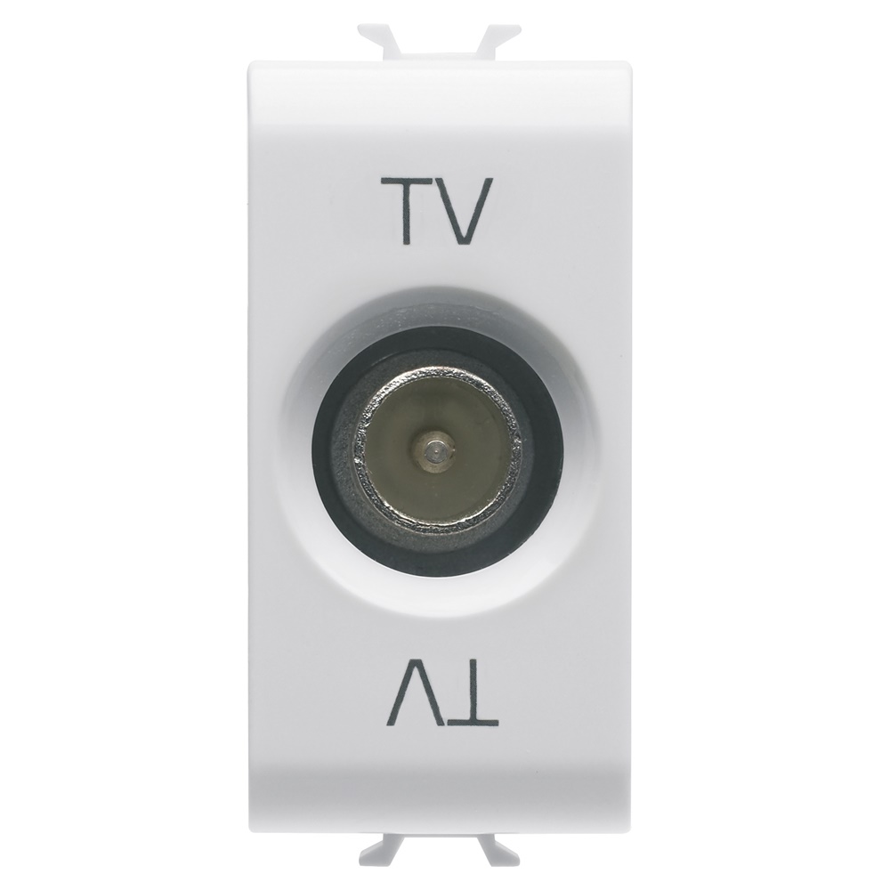 Presa TV 1M passaggio segnale 5dB con connettore maschio 9,5mm per impianti audio-video