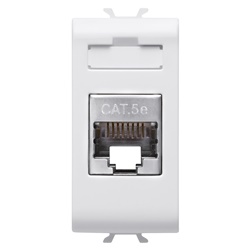 PRESA RJ45 - CATEGORIA 5e - FTP - 1 MODULO - CHORUSMART BIANCO SATINATO