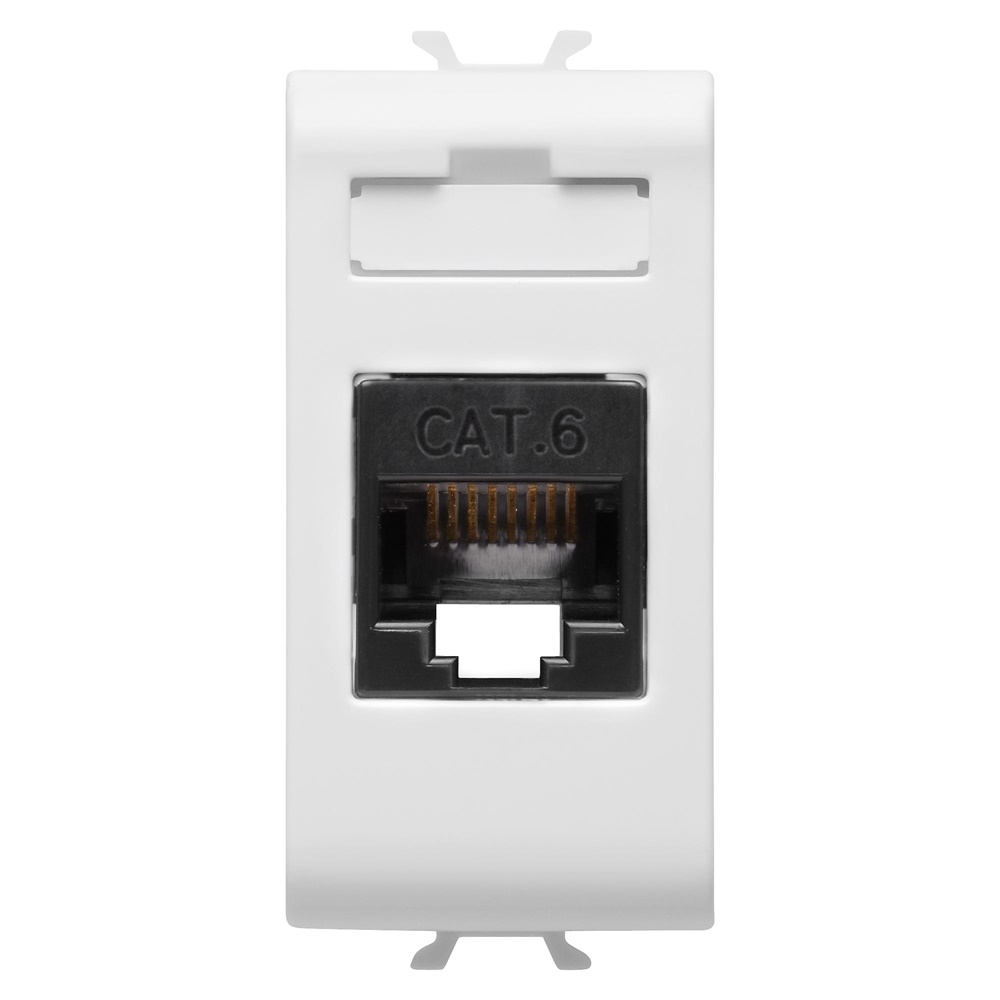 PRESA RJ45 - CATEGORIA 6 - UTP - 1 MODULO - CHORUSMART BIANCO SATINATO