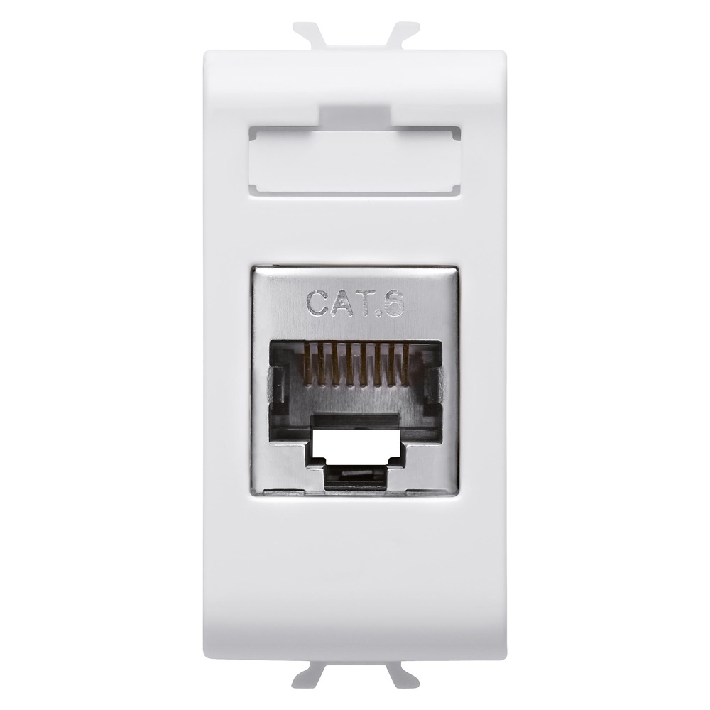 PRESA RJ45 - CATEGORIA 6 - FTP - 1 MODULO - CHORUSMART BIANCO SATINATO