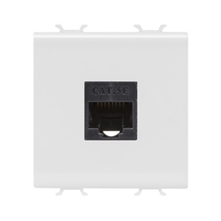 PRESA RJ45 - CATEGORIA 5e - UTP - 2 MODULI - BIANCO SATINATO - CHORUSMART