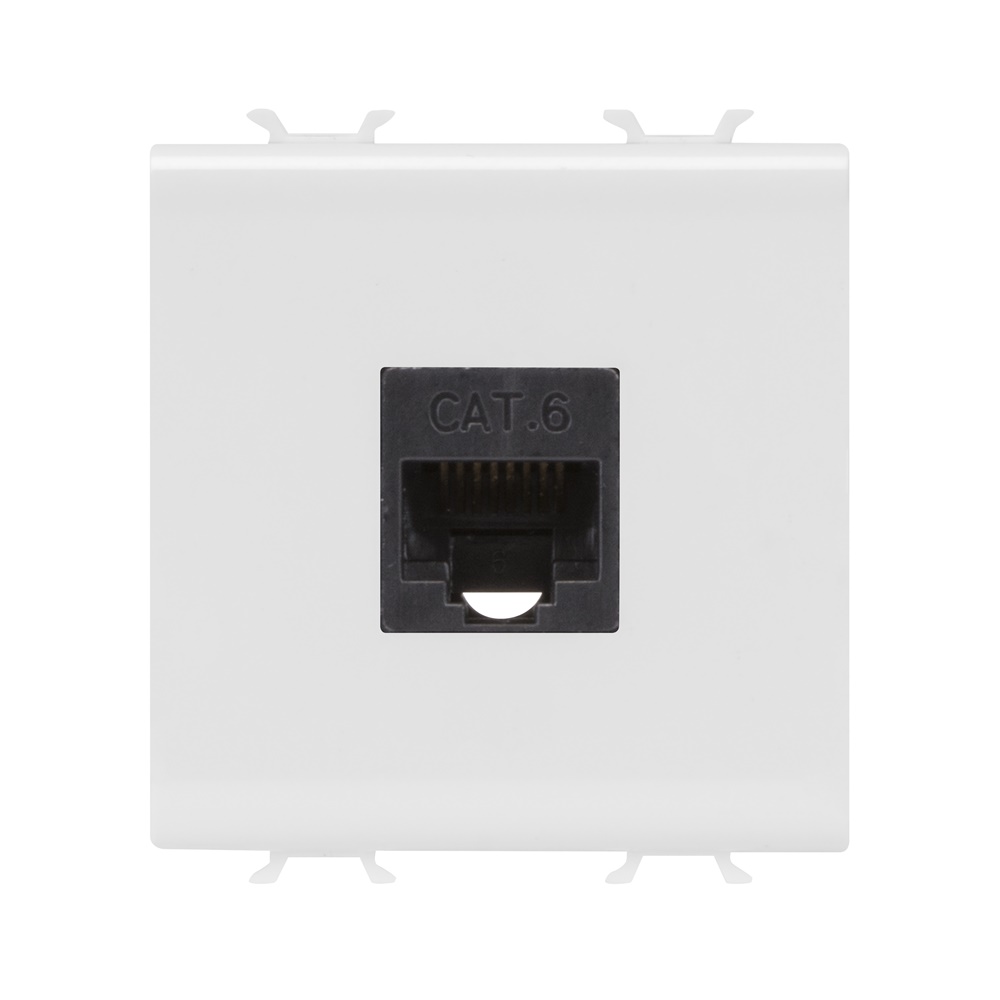 PRESA RJ45 - CATEGORIA 6 - UTP - 2 MODULI - BIANCO SATINATO - CHORUSMART