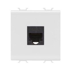 PRESA RJ45 - CATEGORIA 6 - UTP - 2 MODULI - BIANCO SATINATO - CHORUSMART