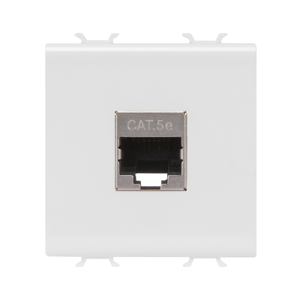 PRESA RJ45 - CATEGORIA 5e - FTP - 2 MODULI - BIANCO SATINATO - CHORUSMART
