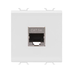 PRESA RJ45 - CATEGORIA 5e - FTP - 2 MODULI - BIANCO SATINATO - CHORUSMART