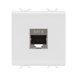 PRESA RJ45 - CATEGORIA 6 - FTP - 2 MODULI - BIANCO SATINATO - CHORUSMART