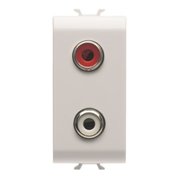 Connettore doppio RCA 1 metro B.SAT per impianti audio e video qualità alta