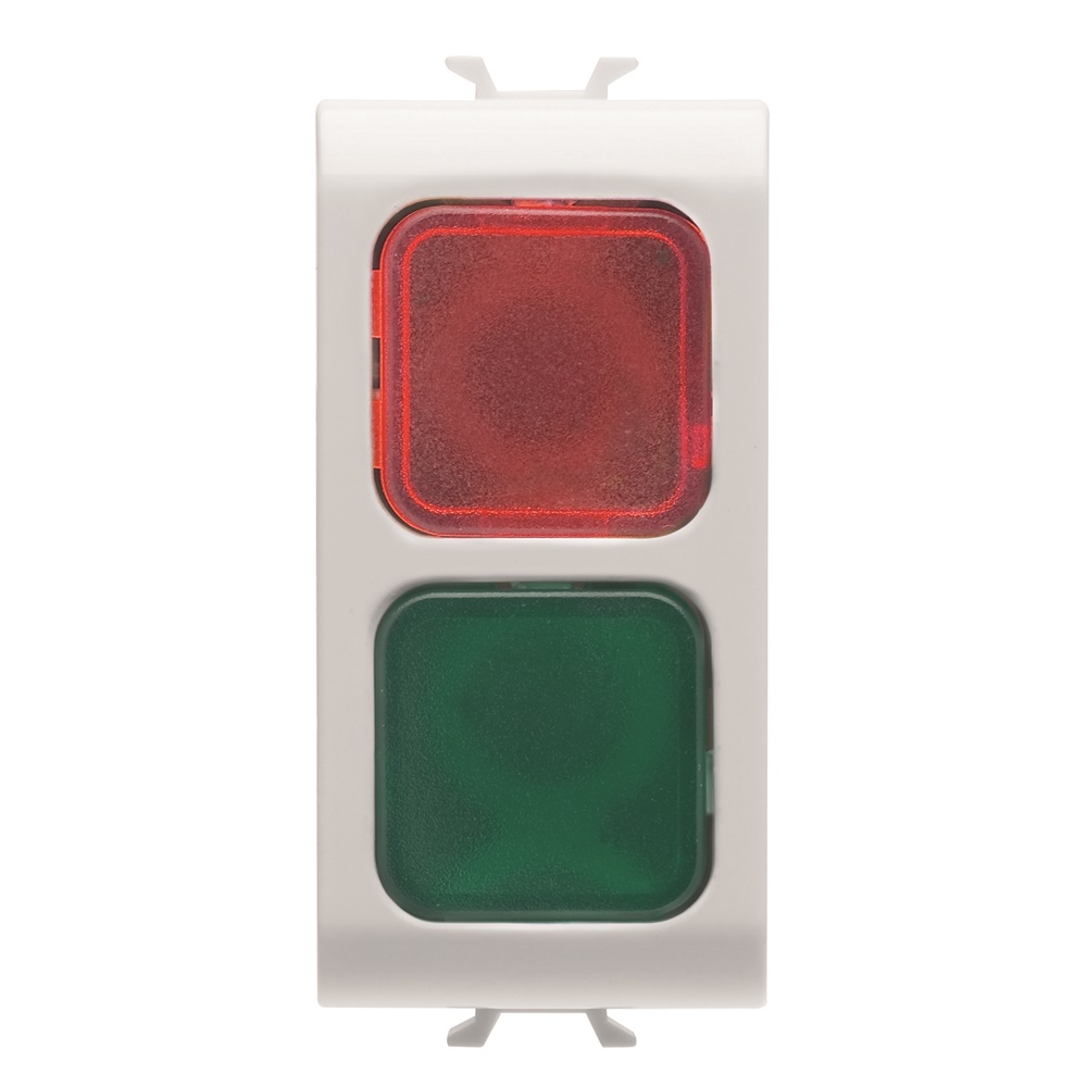 Spia segnalazione doppia rosso verde alta visibilità per impianti elettrici industriali e domestici