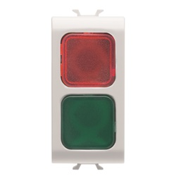 Spia segnalazione doppia rosso verde alta visibilità per impianti elettrici industriali e domestici