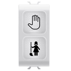 Spia segnalazione doppia DND+MUR 1 modulo bianco per impianti elettrici