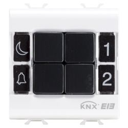 PULSANTIERA - KNX - 4 CANALI - 2 MODULI - BIANCO SATINATO - CHORUSMART