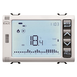 CRONOTERMOSTATO PROGRAMMATORE CON GESTIONE UMIDITÀ - KNX - 3 MODULI - BIANCO SATINATO - CHORUSMART