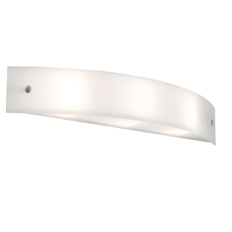 Applique vetro bianco satinato E27 69cm illuminazione interna corridoi soggiorni camere