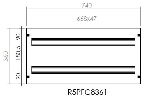 PORTA DISTRIBUZIONE 800X360 DIN 72