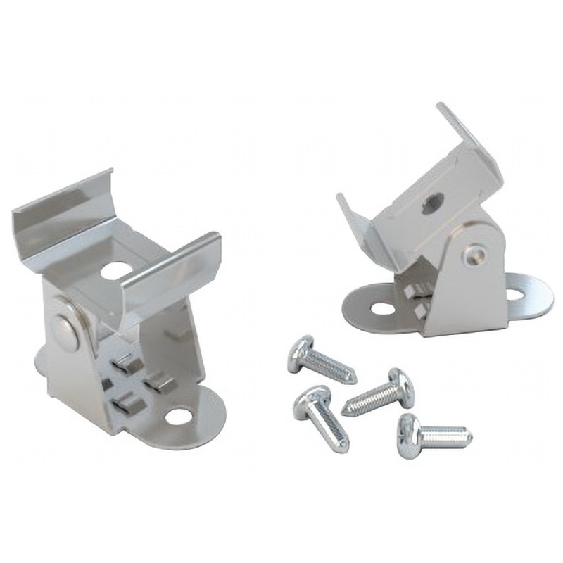 Kit staffe orientabili zincate e viti abbinate per fissaggio profili tondi installazioni elettriche robuste e precise