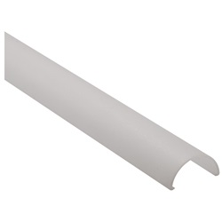 Copriscatola satinato 2 metri profilo tondo grigio chiaro per installazioni elettriche residenziali e commerciali