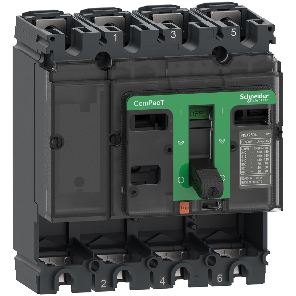 Base interruttore ComPacT NSX100F 36kA 415VAC 4 poli 100A senza sganciatore