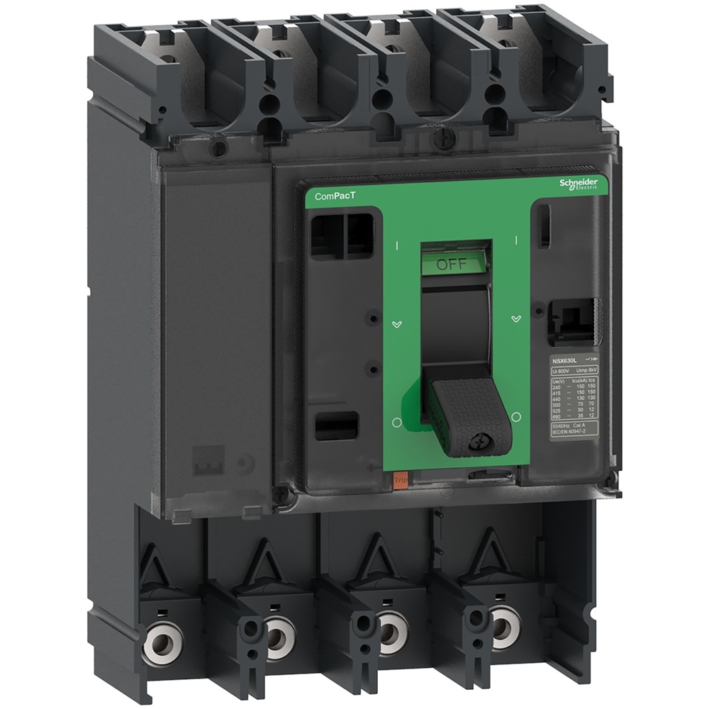 Base interruttore, ComPacT NSX400F, 36kA/415VAC, 4 poli, valore nominale telaio 400A, senza Sganciatore