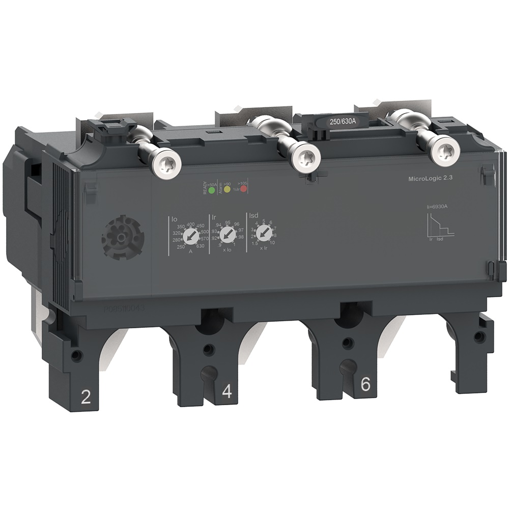 Sganciatore MicroLogic 2.3 3 poli 400A protezioni elettroniche base per ComPacT NSX400/630