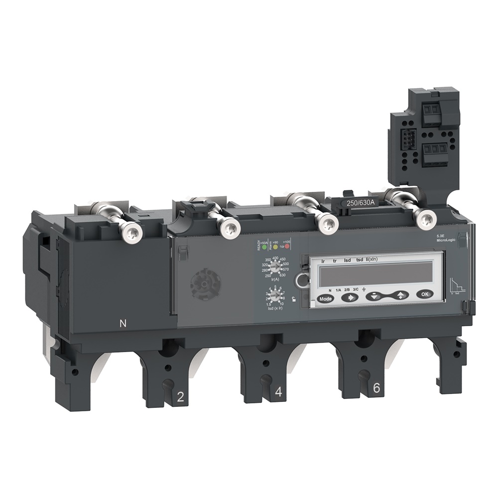 Sganciatore MicroLogic 5.3E 400A 4 poli protezioni elettroniche base ComPacT NSX400/630 energia