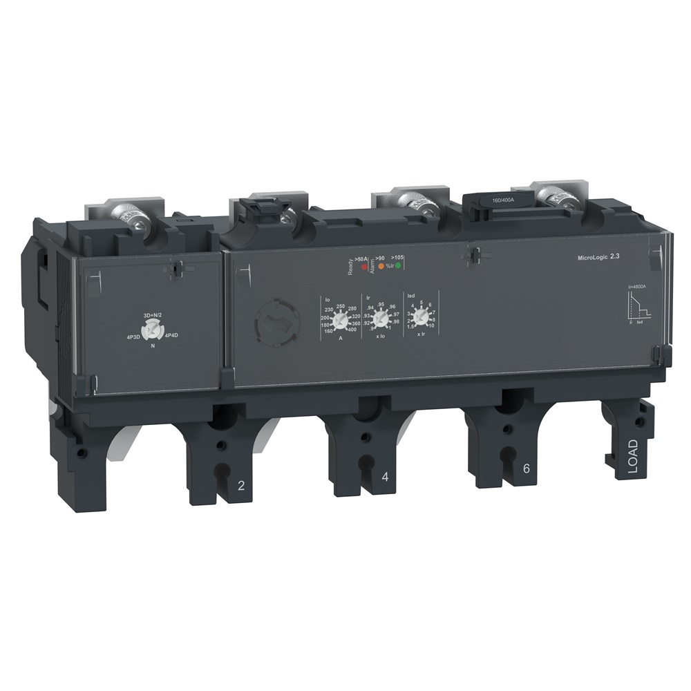 Sganciatore MicroLogic 2.3 630A 4 poli ComPacT NSX630 protezioni elettroniche base