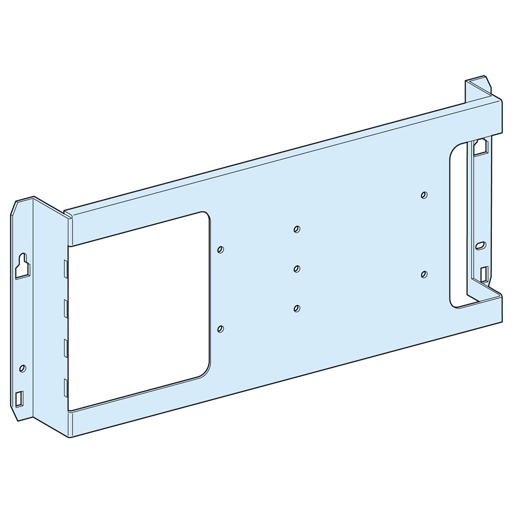Piastra di fondo NS250 VIGI H fissa acciaio bianco per armadi elettrici PrismaSeT G e ComPact NSX 250A
