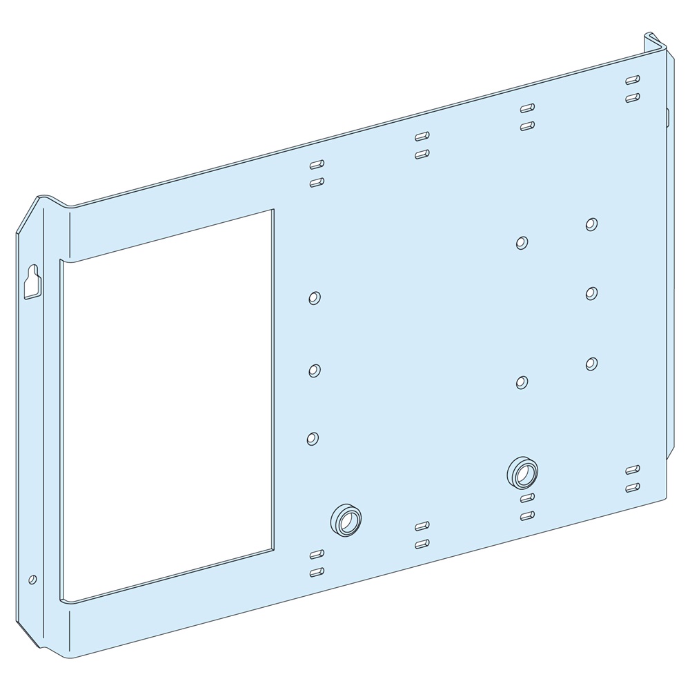 Piastra di fondo NS630 H fisso per armadi PrismaSeT G e parete, acciaio verniciato, compatibile ComPact NSX/CVS/INS 630A, larghezza 600 mm