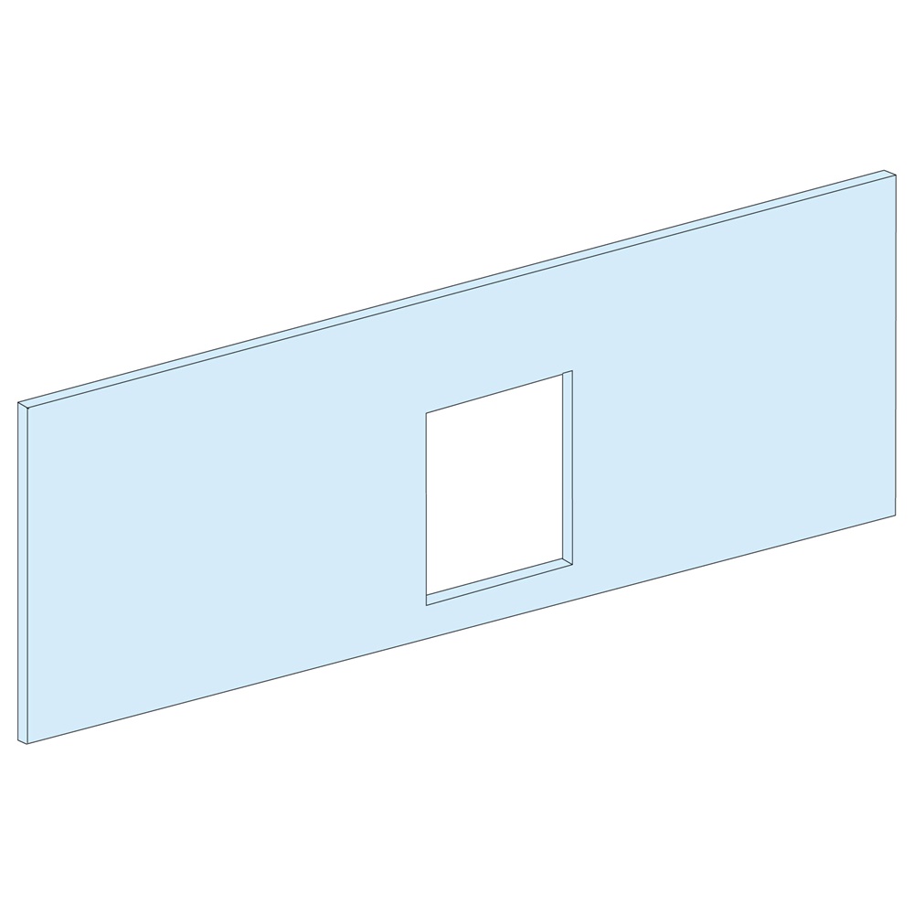 Piastra frontale fissa NSX100/250 3-4 poli 100-250A acciaio bianco per armadi elettrici