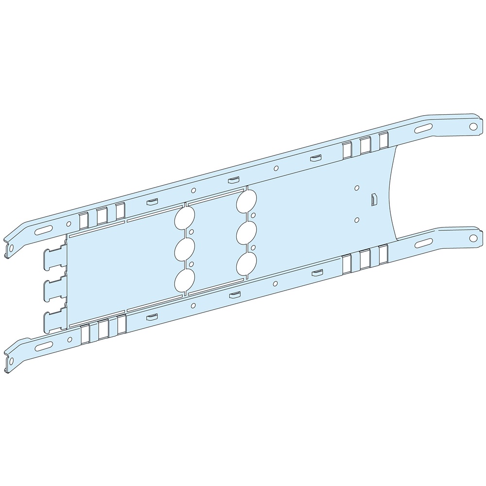 Piastra di montaggio fondo NS250 250A 3P compatibile PrismaSeT P acciaio bianco armadi 650 mm
