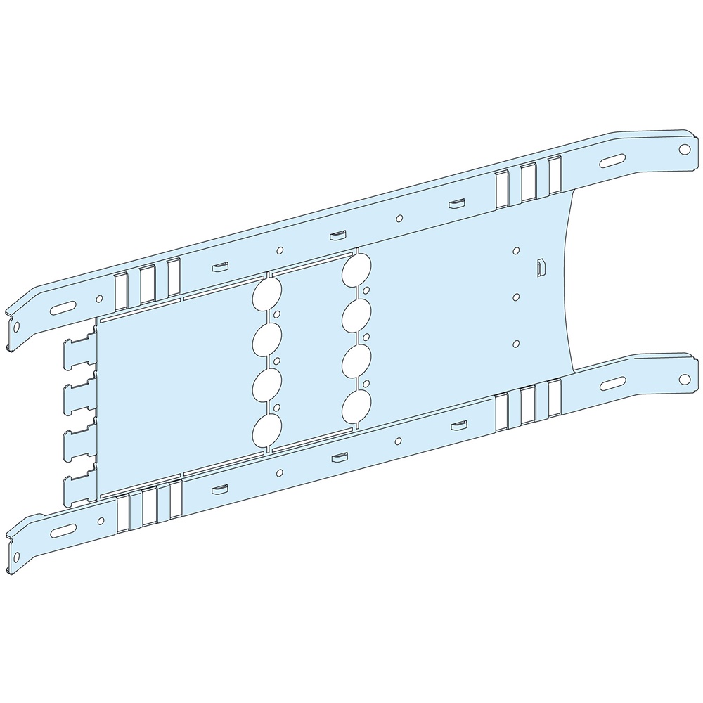 Piastra montaggio fondo NSX-INS250 250A 4 poli acciaio bianco per armadi 650 mm