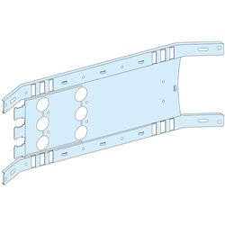 Piastra di fondo NS630 H fisso 3 poli acciaio bianco per armadi 650 mm
