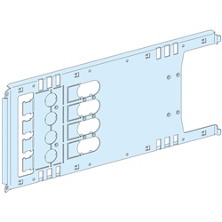 Piastra di fondo NS630 4 poli compatibile PrismaSeT P per montaggio orizzontale armadi 650 mm acciaio bianco